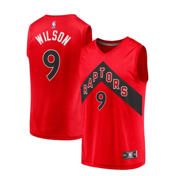 NWOT FANATICS D.J. Wilson Toronto Raptors Fast Break Replica Jersey Red Small - Picture 1 of 5